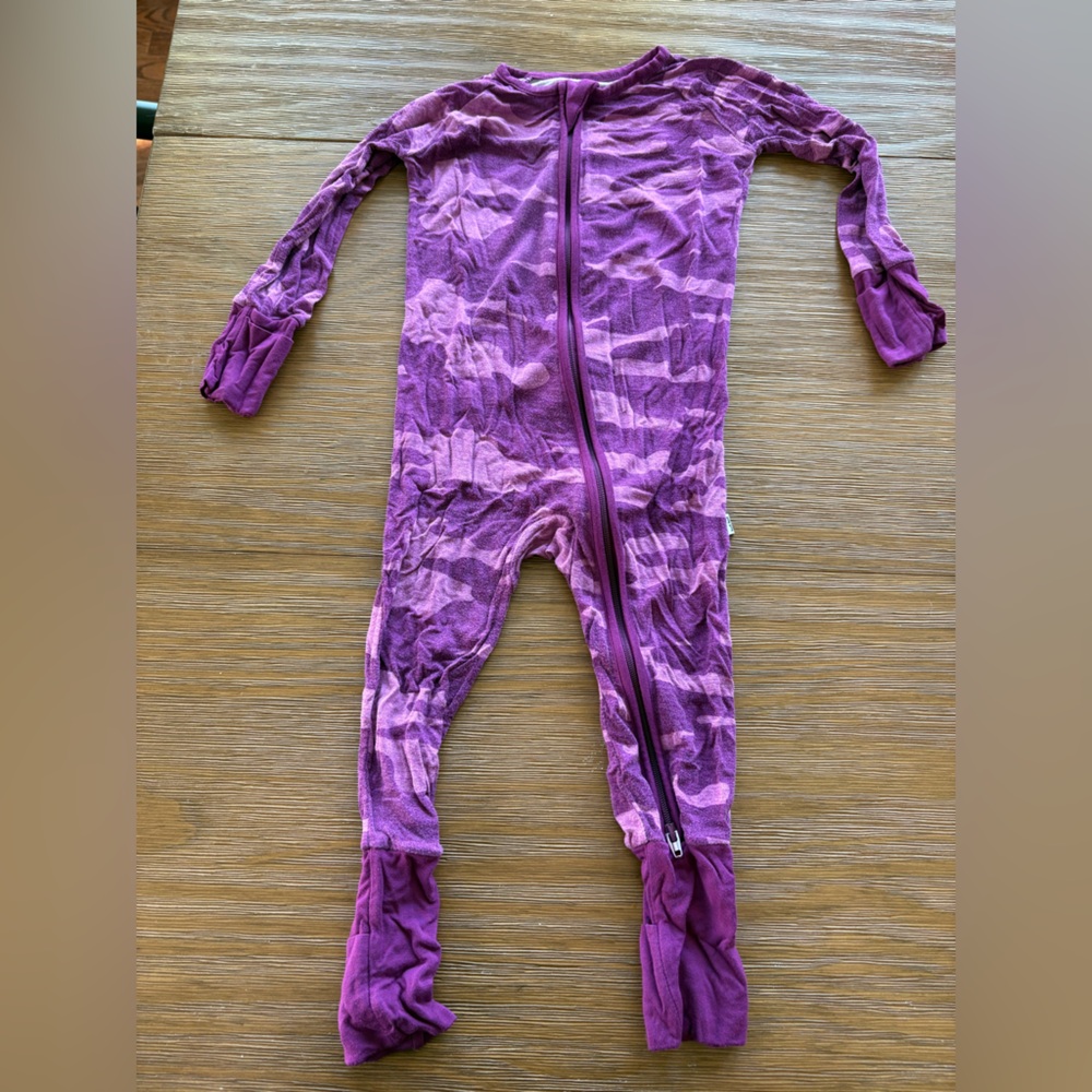 Little Sleepies 6-12 months Pink Month Purple Camo